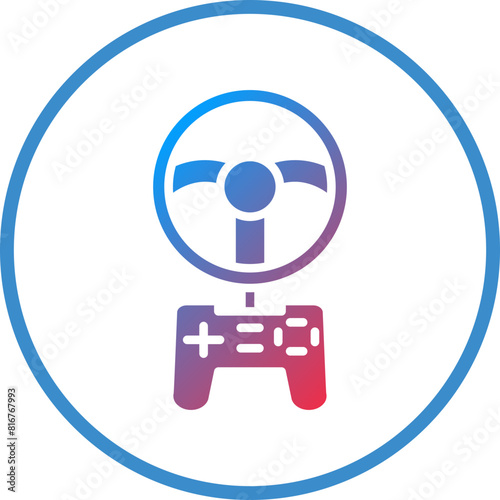 Vector Design Racing Game Icon Style