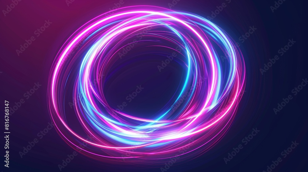 Light effect using neon flare ring halo moderns. 3D electric circle frame with radial speed vortex. Spiral orb sphere with abstract motion circles. Isolated geometrical fiber whirl. Light effect using neon flare ring halo moderns. 3D electric circle frame with radial speed vortex. Spiral orb sphere with abstract motion circles. Isolated geometrical fiber whirl.