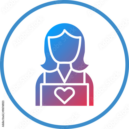 Vector Design Child Caretaker Icon Style