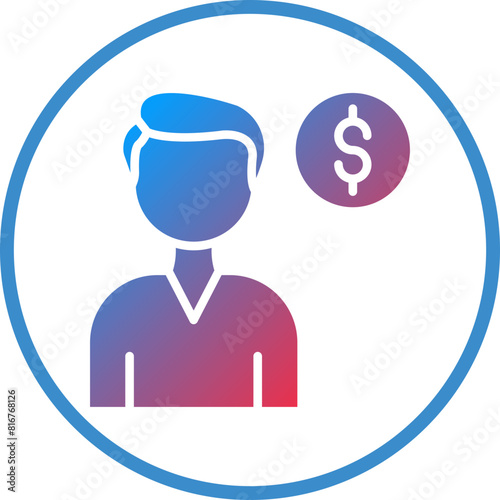 Vector Design Client Male Icon Style