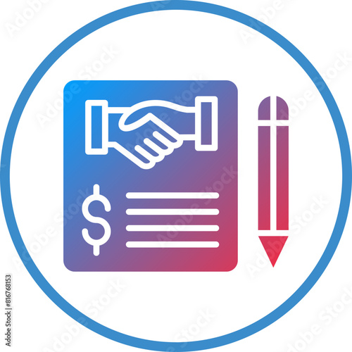 Vector Design Contract Icon Style