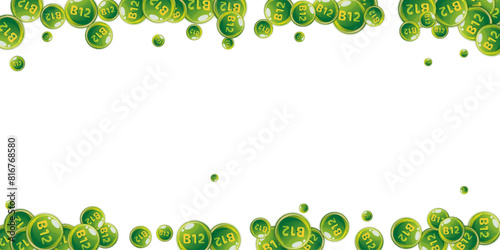 Vitamin B12 messy round pills.