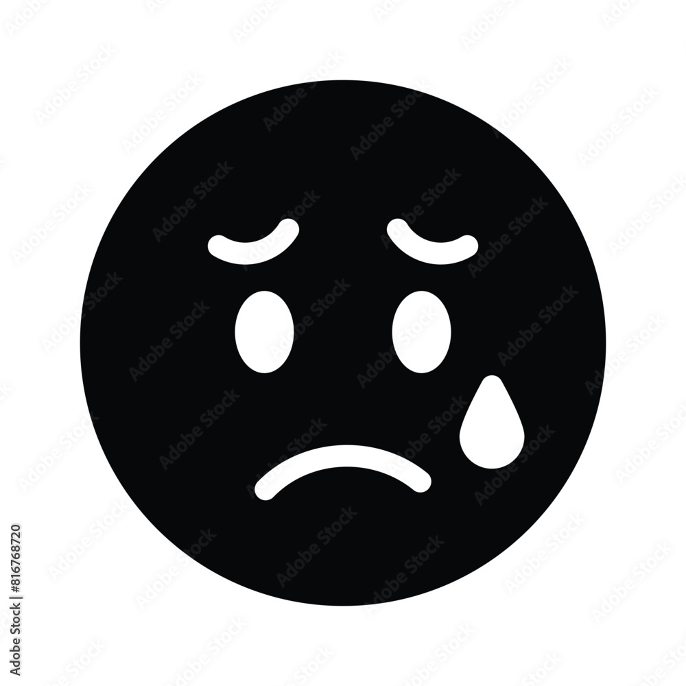 Get your hands on perfectly designed sad emoji icon, customizable vector Get your hands on perfectly designed sad emoji icon, customizable vector
