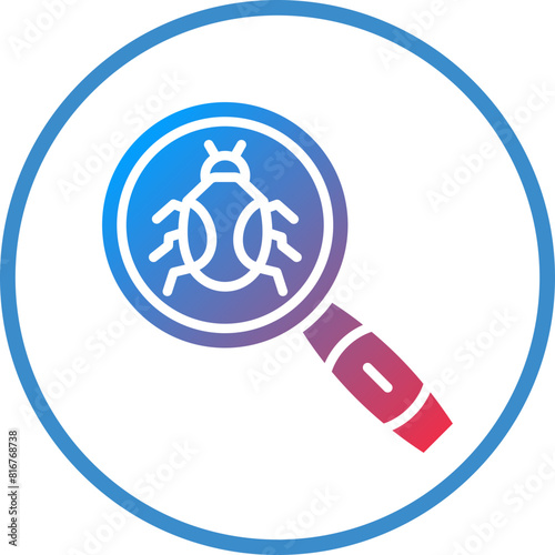 Vector Design Bug Tracking Icon Style