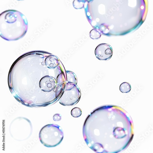 Photo of Bubbles ,isolated on white background