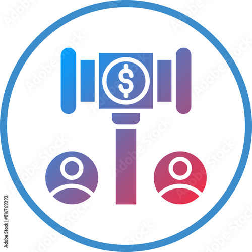 Vector Design Public Auction Icon Style