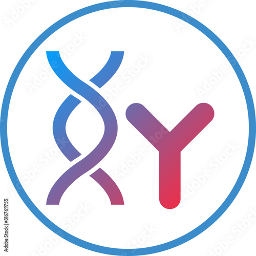 Vector Design Chromosome Icon Style