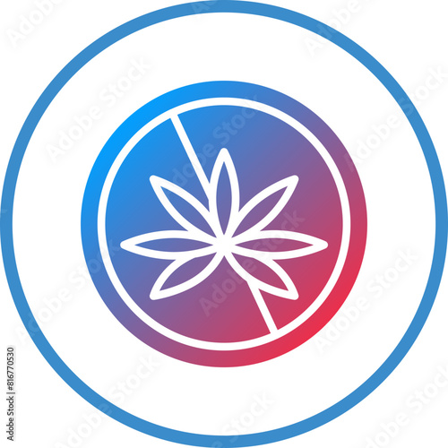 Vector Design No Thc Icon Style