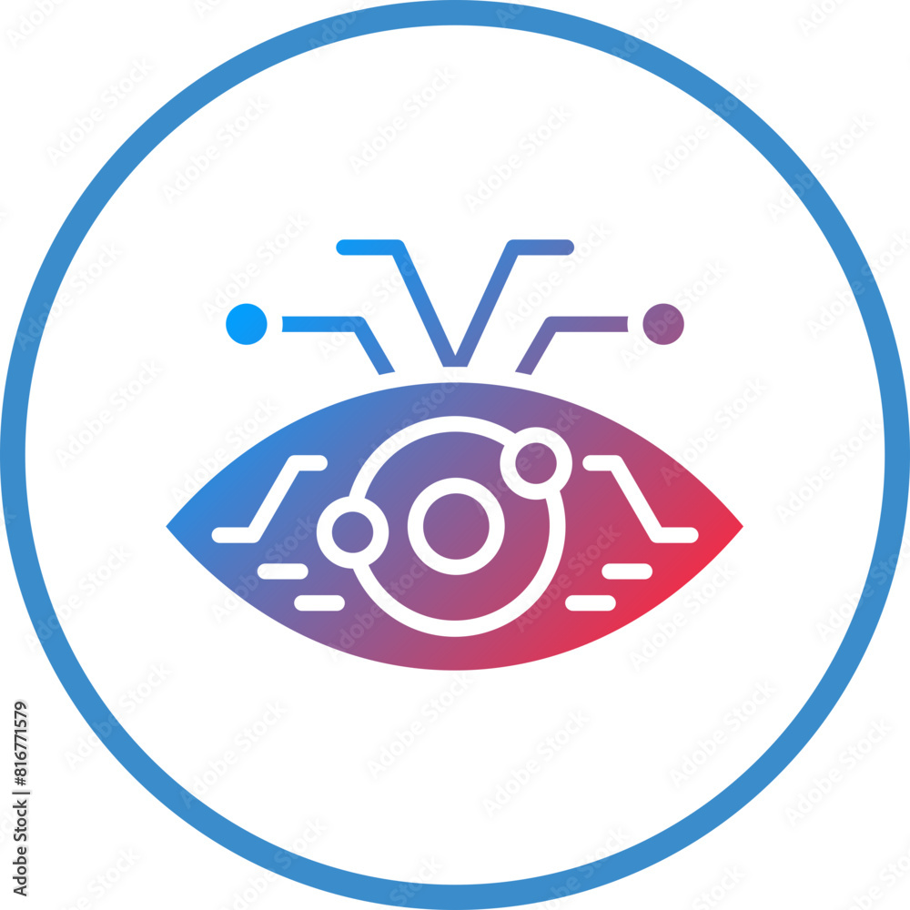 Vector Design Cyber Eye Icon Style