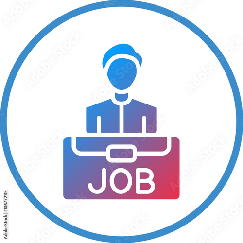 Vector Design Job Candidate Male Icon Style