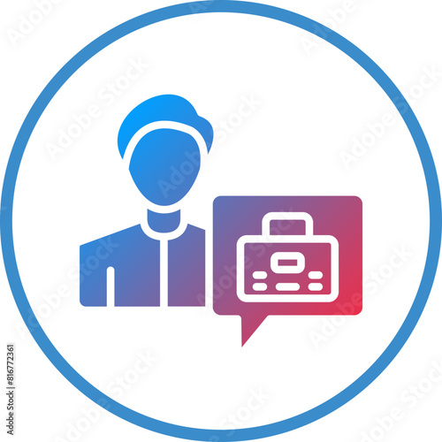 Vector Design Job Seeker Male Icon Style