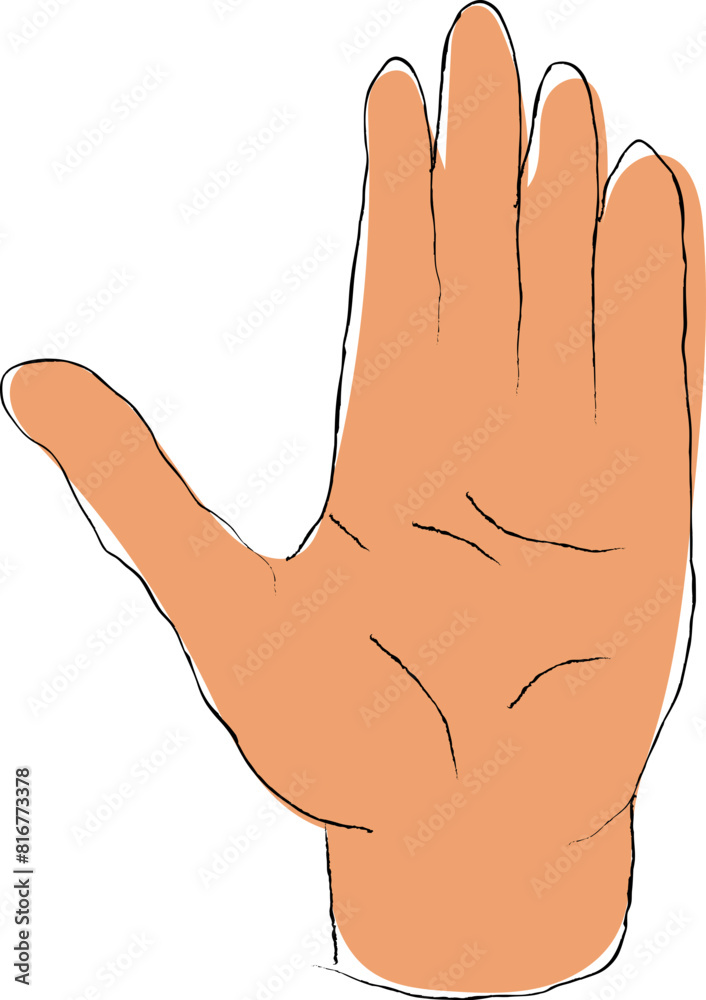 Different point of hand Different point of hand