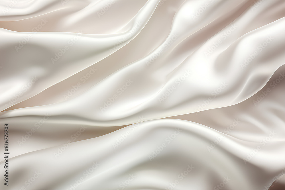 Background texture: white silk fabric. Smooth elegant silk satin, background with space for design.