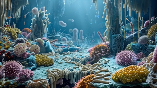 Vibrant Underwater Seascape with Coral Diversity and Marine Life
