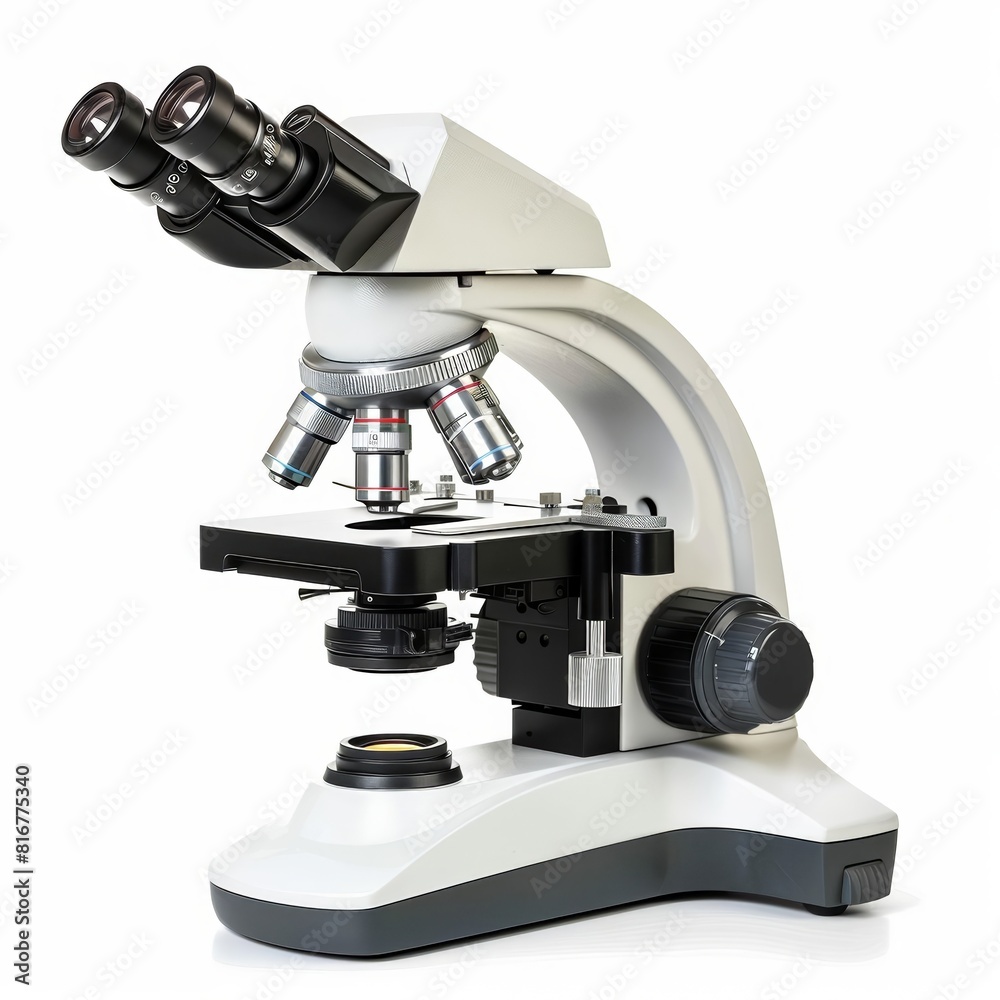 Photo of Microscope ,isolated on white background Photo of Microscope ,isolated on white background