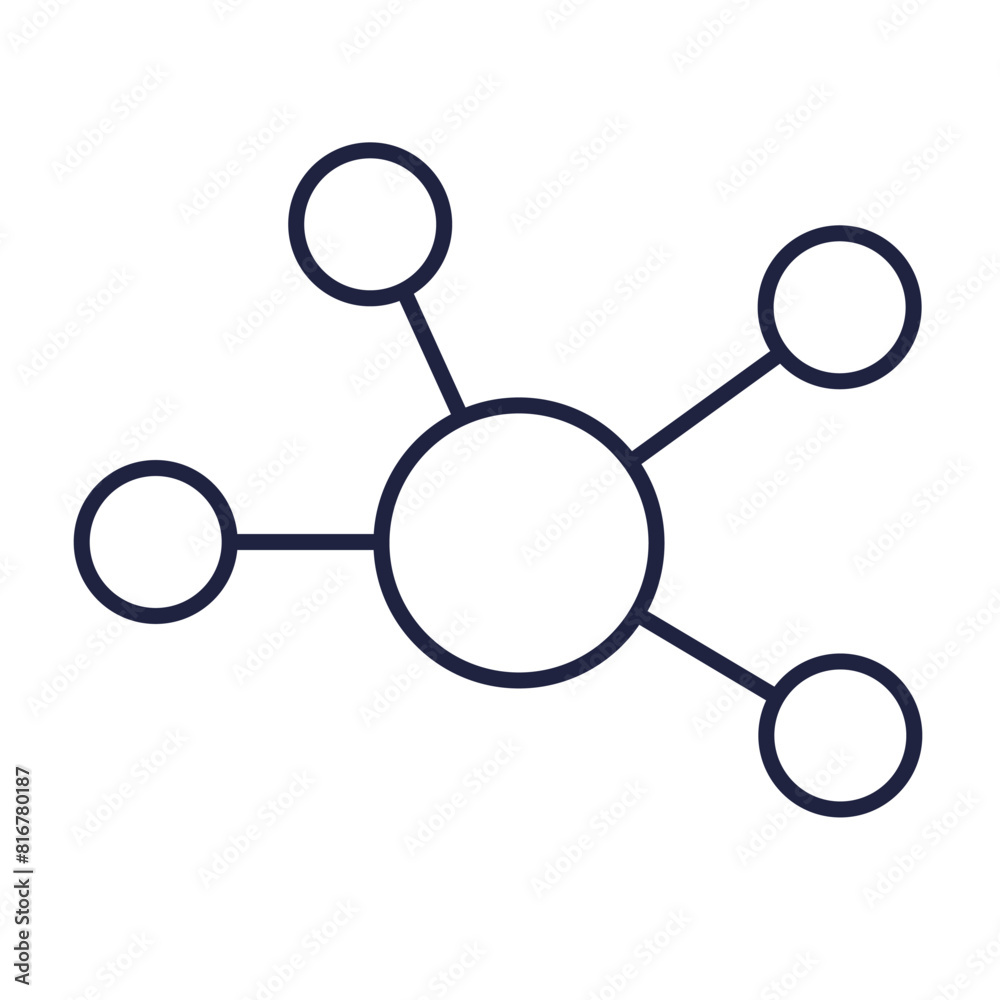 IOT, network or molecule, DNA concept. Line icon for web and mobile. Outline sign isolated on white background. Editable vector stroke. Pixel Perfect. IOT, network or molecule, DNA concept. Line icon for web and mobile. Outline sign isolated on white background. Editable vector stroke. Pixel Perfect.