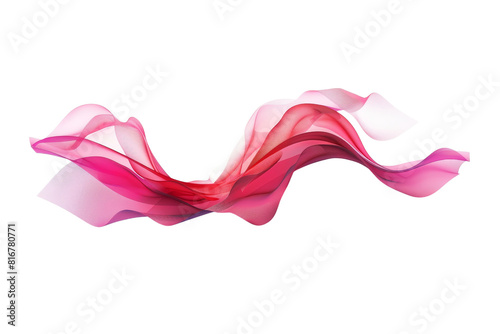 A pink ribbon with a transparent background. The ribbon is long and flowing, giving a sense of movement and grace. The pink color evokes feelings of love, passion, and femininity