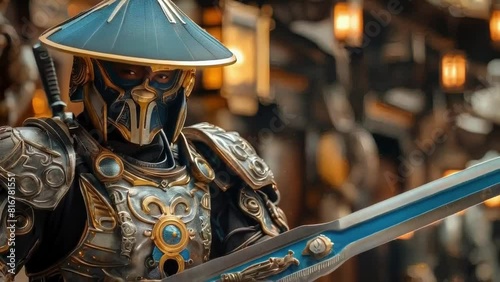 Armored Samurai with Sword photo