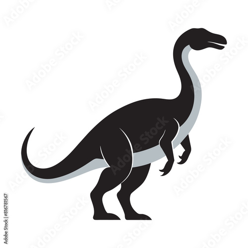 Dinosaur silhouette illustration in vector drawing