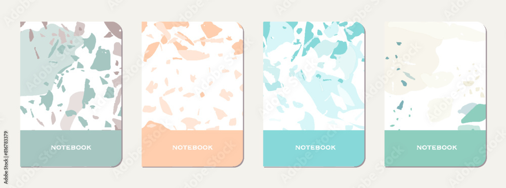 Notebook cover design. Terrazzo abstract