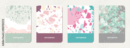 Notepad cover design. Terrazzo abstract