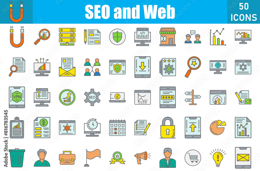 SEO And Web Icons Set. Editable Stroke. Pixel Perfect SEO And Web Icons Set. Editable Stroke. Pixel Perfect