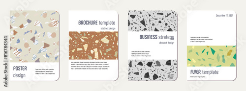 Brochure cover design. Terrazzo abstract