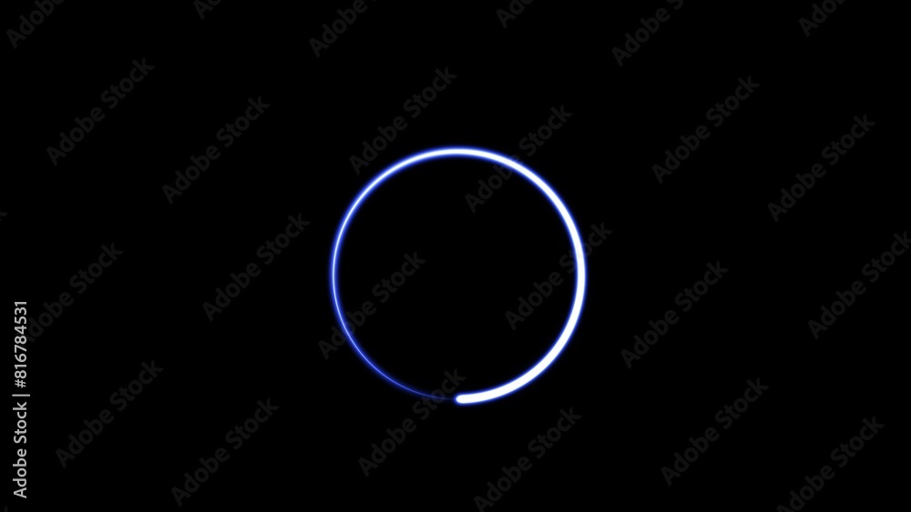 Abstract glowing neon circle and 3d illustration. Abstract beautiful colorful neon circle frame loading icon on black background. Abstract glowing neon circle and 3d illustration. Abstract beautiful colorful neon circle frame loading icon on black background.