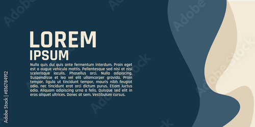 A blue and white background with the words. The background has a wave-like pattern, giving it a modern and artistic feel