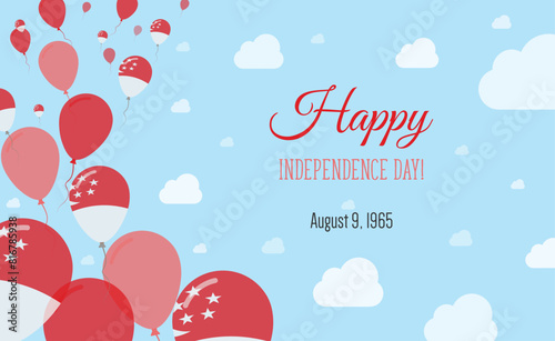 Singapore Independence Day Sparkling Patriotic