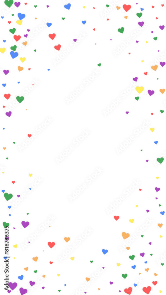 Rainbow colored scattered hearts. LGBT valentine Rainbow colored scattered hearts. LGBT valentine