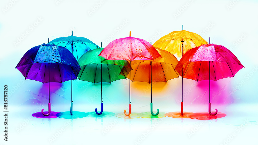 カラフルな傘のイメージ