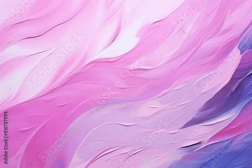 Abstract background of pink and purple acrylic paint in the form of waves