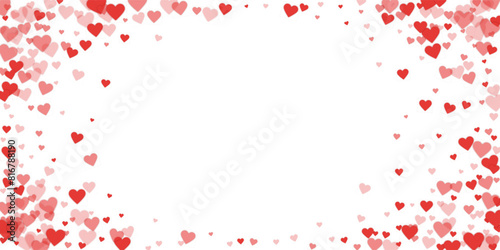 Wallpaper Mural Red hearts scattered on white background. Torontodigital.ca