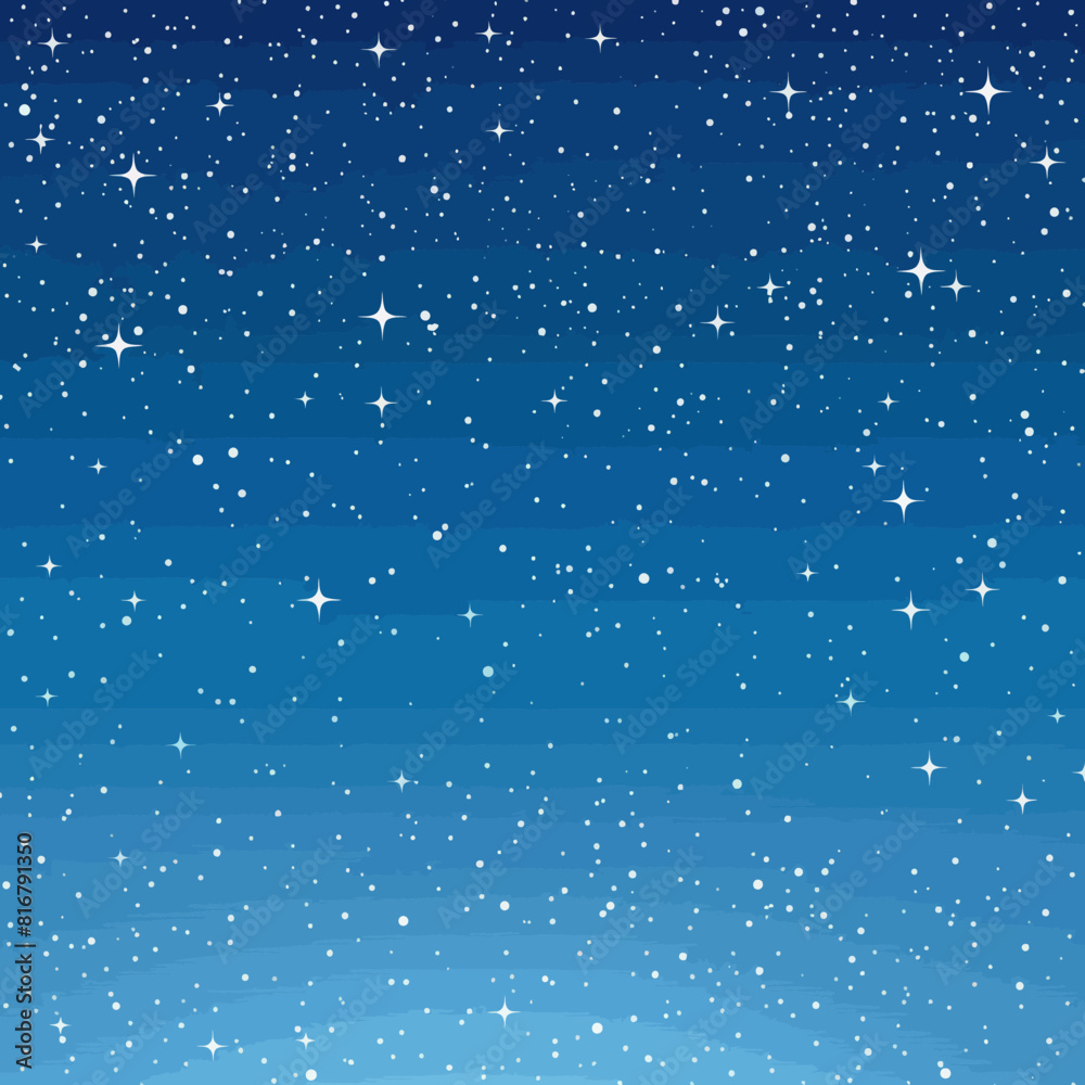 a blue background with stars and a sky full of stars