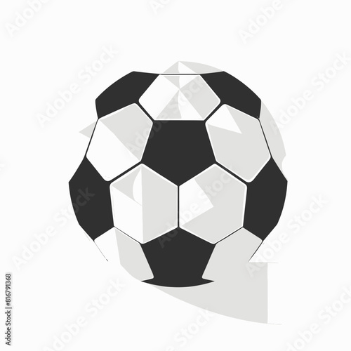 a black and white soccer ball on a white background