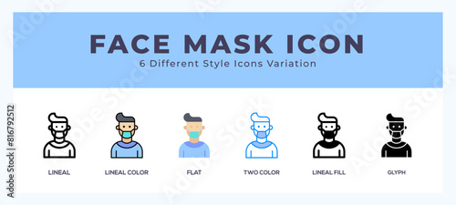 Face mask symbol. vector icon symbol. logo illustration. vector graphics © Icon