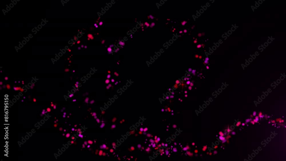 Saint valentine heart particular light streaks animation on black background. Saint valentine heart particular light streaks animation on black background.