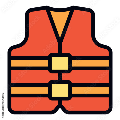 Live Vest filled line icon