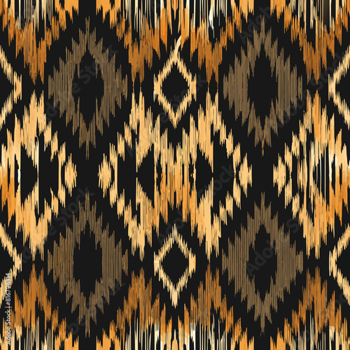 vector modern black brow navajo ikat dot geometric grunge seamless patterns close up Detail weaving thread set