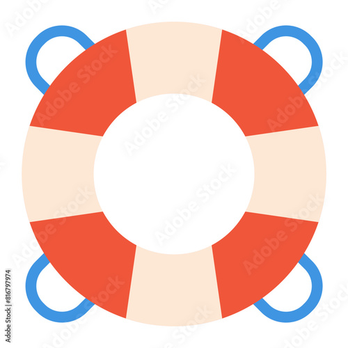 Lifebuoy flat icon