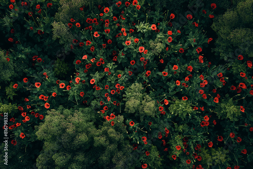 poppy field in summer