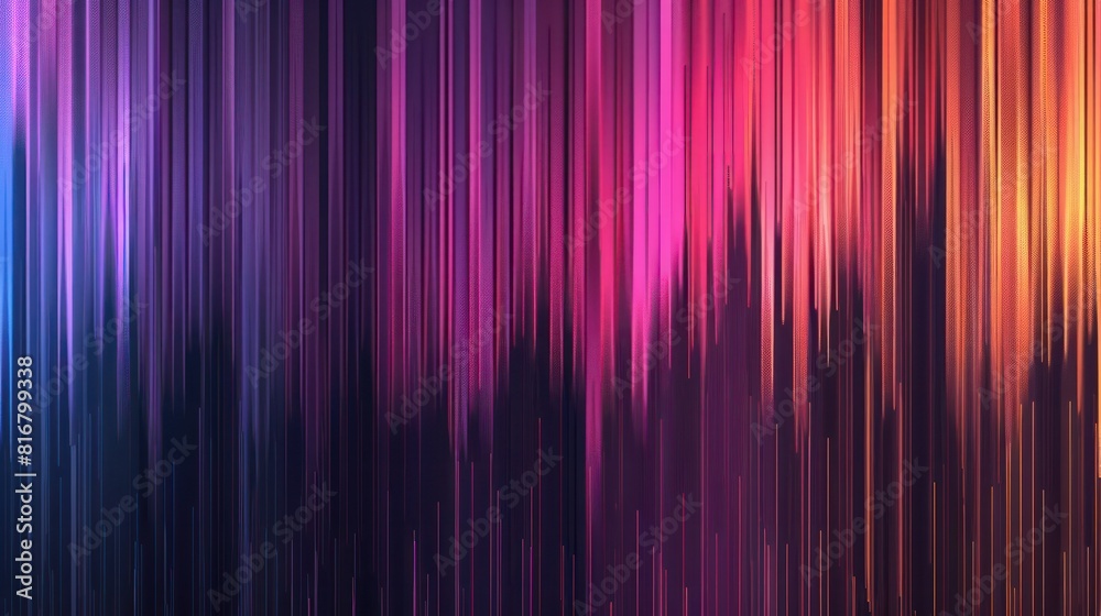A colorful, abstract image with purple, orange, and blue stripes