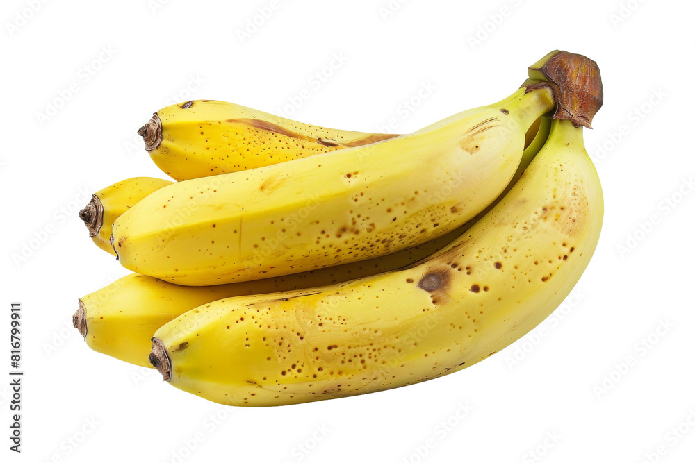 A Bunch of Bananas on a White Background