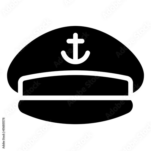 Captain Cap glyph icon