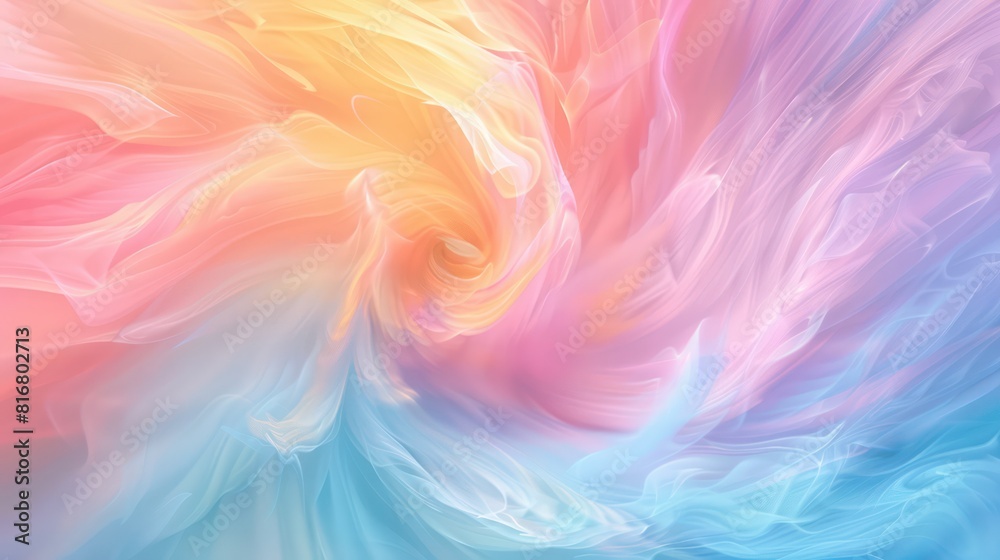 A colorful swirl of pink, blue, and yellow A colorful swirl of pink, blue, and yellow