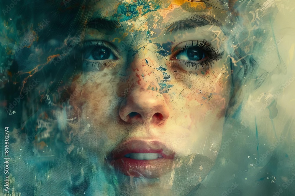 intriguing portrait capturing the essence of an individuals personality digital painting intriguing portrait capturing the essence of an individuals personality digital painting