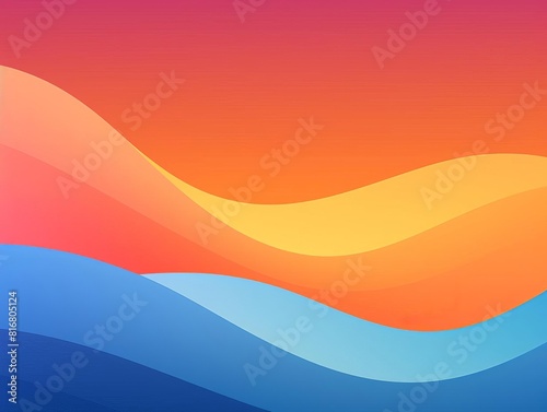 Simple abstract gradients flat design side view color transition theme cartoon drawing Vivid
