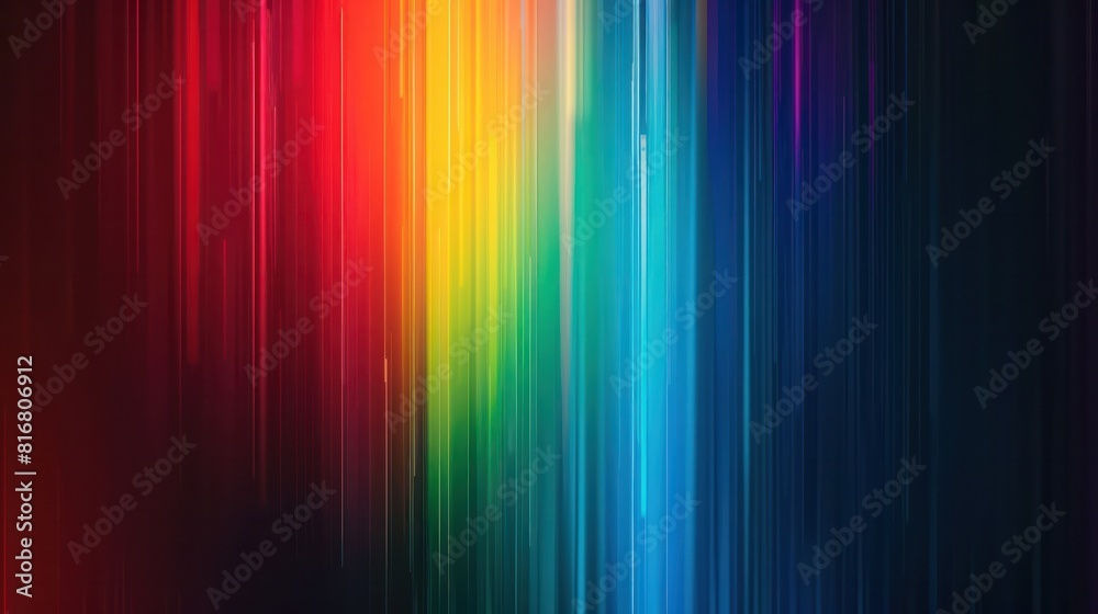 A colorful rainbow stripe with a blue stripe in the middle