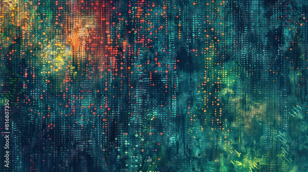 A colorful, abstract background with a lot of dots A colorful, abstract background with a lot of dots